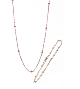 Söğütlü Silver Gümüş 45 cm rose top top zincir