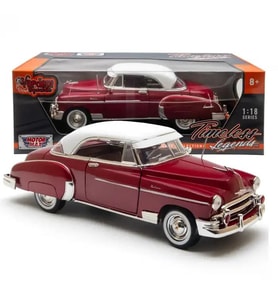 Motor Max 1:18 1950 Chevy Bel Air Diecast Model Araba Kırmızı