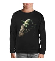 Star Wars - Yoda 3 Siyah Çocuk Sweatshirt