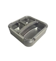 VAGONLİFE PASLANMAZ ÇELİK YEMEK KABI TEK KATLI BÖLMELİ KARE 780 ML - LUNCH BOX VGN12171 - KIRIK BEY