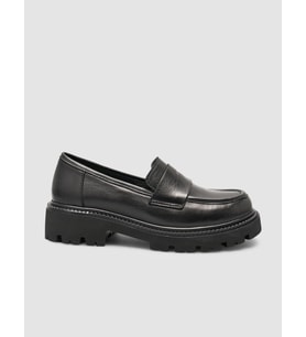 %100 Hakiki Deri Siyah Kadın Loafer