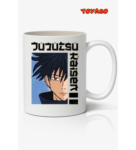 Jujutsu Kaisen Megumi Fushiguro Anime Temalı Kupa Bardak - Sevgiliye Arkadaşa Hediye (Beyaz)