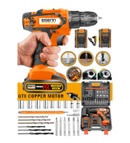 Master Steel E-5353 Çift Akülü Vidalama Matkap Uç Set Hediyeli