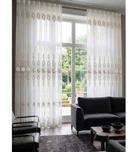 NİVEMESHOME CANSEL GÜMÜŞ 1/2,5 PİLELİ TÜL PERDE