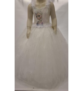 Kız Çocuk Tarlatanlı Simli Frozen Abiye