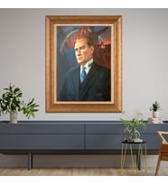 Altın Varaklı Paspartulu Çerçeveli Tablo rv1633