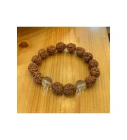 Nelleovana Rudraksha(rudrakşa)tohumu Ve Kristal Kuvars Bileklik