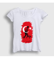 Presmono Kadın Beyaz 19 Mayıs 29 Ekim 10 Kasım Atatürk Kocatepe T-Shirt 501193tt