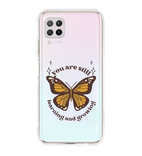 Huawei P40 Lite Uyumlu Kelebek Desenli Şeffaf Telefon Kılıfı