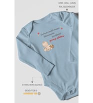 Dedeye ve Babaanneye Özel Uzun Kollu Bebek Body %100 Pamuk