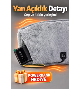 Mey İthalat® Ayarlanabilir Sıcaklıklı Bel Kuşağı Powerbank Hediyeli