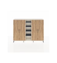 Arges Dolap 12 Raflı 4 Kapaklı 220x30x163 Aytaşı-Çam/Antrasit