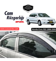 Honda Civic İES EK 1996-2000 Uyumlu Mugen Cam Rüzgarlığı Seti Piano Black 4'lü İthal