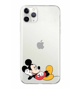 Apple iPhone 11 Pro Uyumlu Kapak Mickey Mouse Tasarımlı Şeffaf Silikon Kılıf