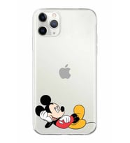 Apple iPhone 11 Pro Uyumlu Kapak Mickey Mouse Tasarımlı Şeffaf Silikon Kılıf