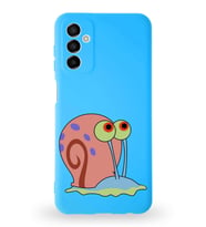 Samsung Galaxy M23 Uyumlu Lansman Kılıf Altı Kapalı İçi Kadife  Salyangoz Gary Tasarımlı  Kapak (Şeffaf)