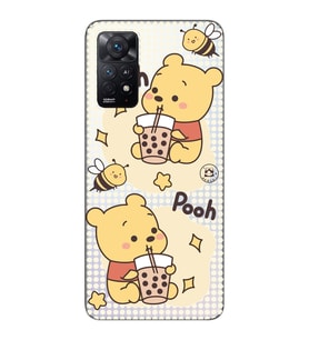 Xiaomi Redmi Note 12 PRO 4G Uyumlu Winnie The Pooh Tasarımlı Şeffaf Telefon Kılıfı