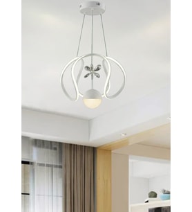 Helix Modern Led Avize - 3 Renk Işıklı Salon, Mutfak, Uyumlu Led Avize (Beyaz)