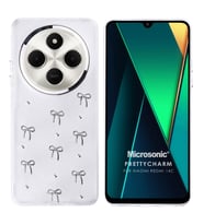 Microsonic Xiaomi Redmi 14C Kılıf PrettyCharm Bow (Gümüş)