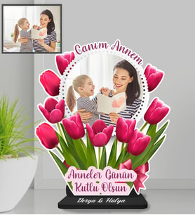 Kişiye Özel  Anneler Günü Kişisel Resimli Ahşap Biblo-2