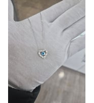 925 Ayar Papatya Silver Altın Modeli Kalp Kolye.rose.gold.rodaj