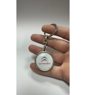 Citroen Yazılı Metal Anahtarlık Çift Yönlü (1 ADET) (Standart)