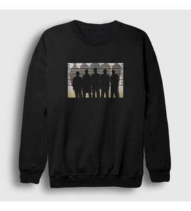 Presmono Unisex Siyah Lineup Film The Usual Suspects Sweatshirt 255150tt