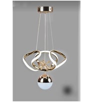 Dron Avize - Rose Gold 3 Renk Led’li Taç Lı Modern Salon Ve Oturma Odası Led Avize Aydınlatması