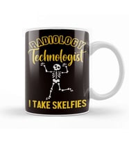 Radiology Technologist Skeleton Rad Tech Radiography Kupa Bardak Porselen