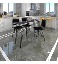 Knsz masa sandalye takımı hem75mazlum grisyh 120*040 sm 3 sandalye syhsyh sırt minderli (Karışık)