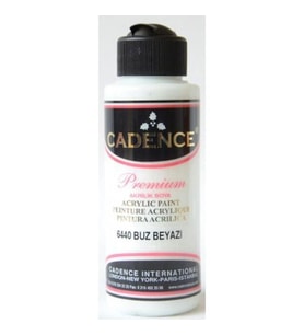 Cadence Premium Akrilik Boya 120 ml. 6440 Buz Beyazı 