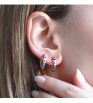 Fortuna Modeli Rose Gold Kaplama Halka Gümüş Küpe