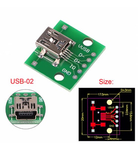 Mini Usb To Dip Çevirici Pcb Usb Haberleşme Deney Prototip 5V Usb