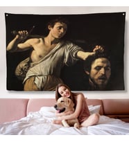 Caravaggio - David with the Head of Goliath, Davud Goliath'ın Başı Duvar Örtüsü-7066