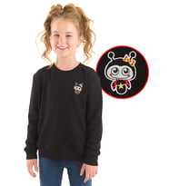 Uğurböceği Kız Çocuk Siyah Sweatshirt