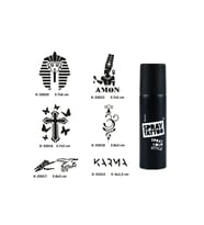 Farklı İnançlar Spray Tattoo Geçici Dövme Seti Dark Sprey Dövme Kiti