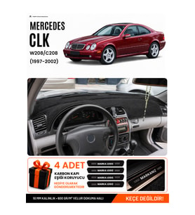 MERCEDES W208-C208 CLK (1997-2002) Uyumlu Torpido Örtüsü Torpido Kılıfı - Siyah