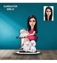 KİŞİYE ÖZEL KADIN ANNE TASARIMLI KARİKATÜR BİBLO B80