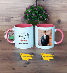 Sınıf Öğretmeni Kupa Bardak Pembe Fotoğraflı Öğretmenler Günü Hediyesi
