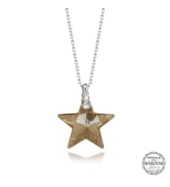 Swarovski Crystal Taşlı Yıldız Gümüş Kadın Kolye