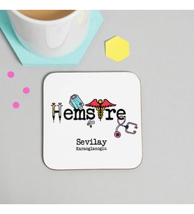 Kişiye Özel Hemşirelere Özel Mesleki Bardak Altlığı