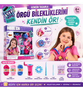 Tekli Örgü Tasarım Seti Renkli İpler ile Kendin Yap Bileklik ve Örgü Atölyesi DIY El Sanatları Seti