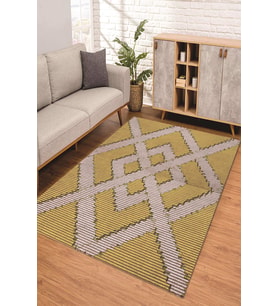 Dijital Kaymaz Taban Yıkanabilir Renkli Salon Halısı Mutfak Halısı Yolluk ND-SD-1101 (Sarı)