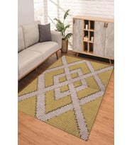 Dijital Kaymaz Taban Yıkanabilir Renkli Salon Halısı Mutfak Halısı Yolluk ND-SD-1101 (Sarı)
