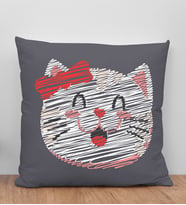 BK Gift Modern Art Tasarımlı Antrasit Kırlent Yastık, Arkadaşa Hediye, Ev Dekorasyonu, Ev Hediyesi-7