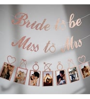 Bride To Be & Miss To Mrs Simli Foto Banner Set Bekarlığa Veda Parti Süsü