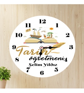 Tarih Öğretmeni Duvar Saati