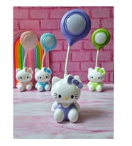 Sanrio Hello Kitty Tasarımlı Şarzlı Çocuk Odası Masa Lambası (Mor)