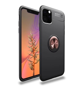 Apple İphone 11 Pro Max Kılıf Range Yüzüklü Silikon - Siyah-gold
