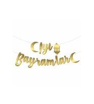 Iyi Bayramlar Gold Kaligrafi Flama